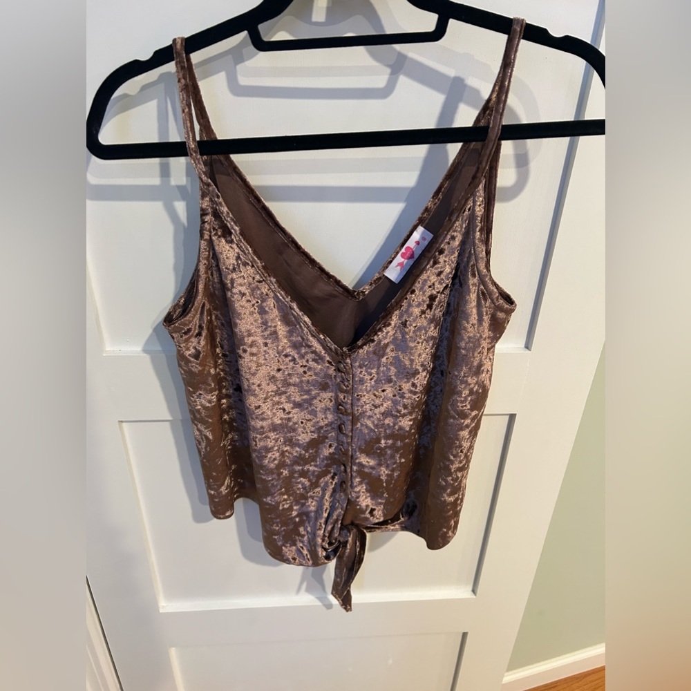 Buddy Love Gold suede tank